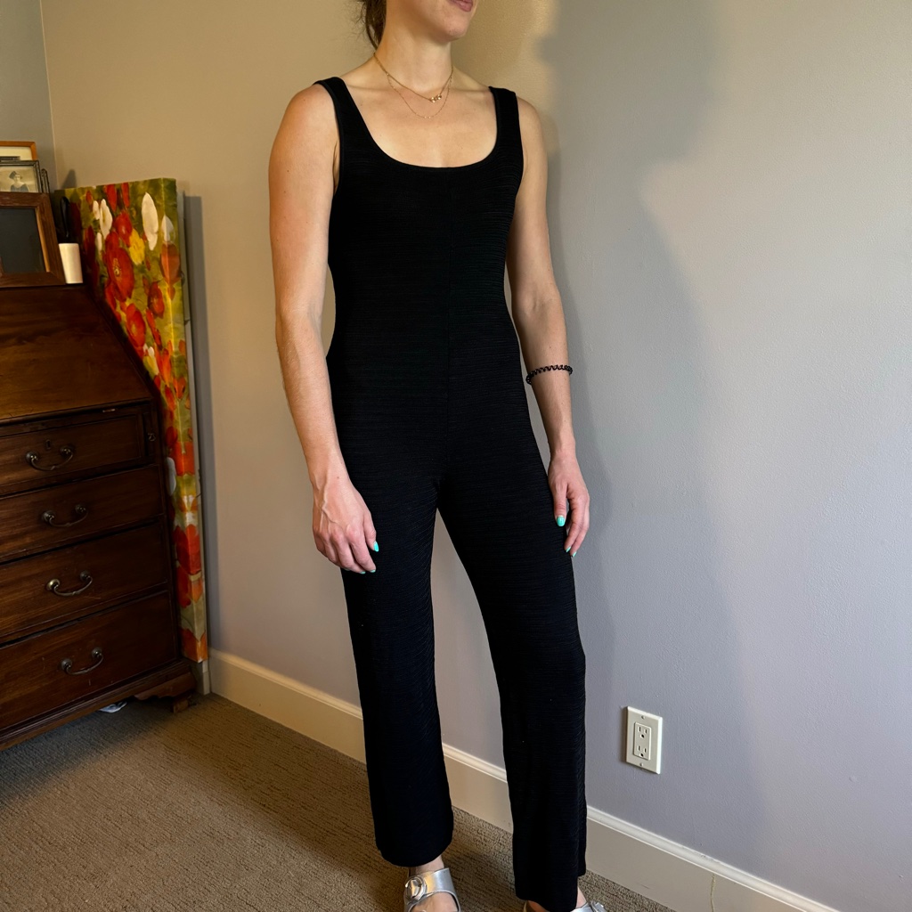 Vintage Escada Knit Black Jumpsuit
